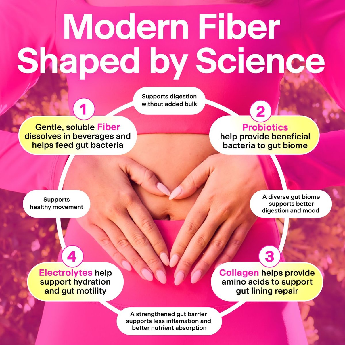 Belli Welli Unflavored Daily Fiber Supplement Pulver mit Kollagen, Probiotika & Elektrolyten | Unterstützt Verdauungsgesundheit, Darmbalance & Entblähung, Zuckerfrei | 30 Portionen