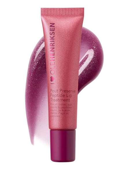 OLEHENRIKSEN Pout Preserve Hydrating Peptide Lip Treatment, Lingonberry Jam Glimmer – Pflegende Lippenpflege mit Glanz