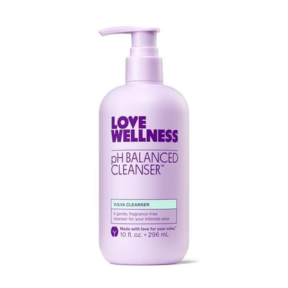 Love Wellness pH-Balancing Reinigungsmittel | Sanfte Intimwaschung für die tägliche Pflege | Ohne Duftstoffe, nicht reizend & pH-angepasst | Mit Aloe Vera & Ringelblume für empfindliche Haut | 295 ml