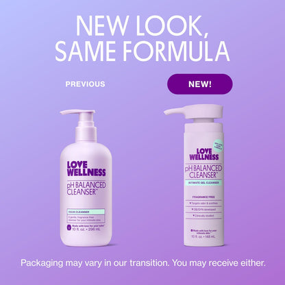 Love Wellness pH-Balancing Reinigungsmittel | Sanfte Intimwaschung für die tägliche Pflege | Ohne Duftstoffe, nicht reizend & pH-angepasst | Mit Aloe Vera & Ringelblume für empfindliche Haut | 295 ml