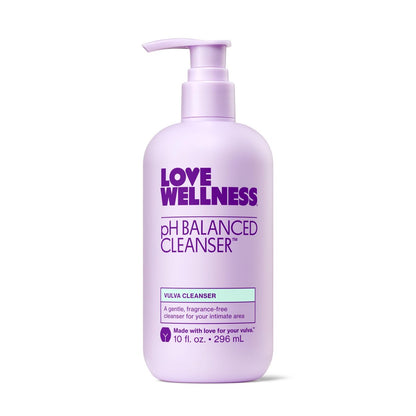 Love Wellness pH-Balancing Reinigungsmittel | Sanfte Intimwaschung für die tägliche Pflege | Ohne Duftstoffe, nicht reizend & pH-angepasst | Mit Aloe Vera & Ringelblume für empfindliche Haut | 295 ml