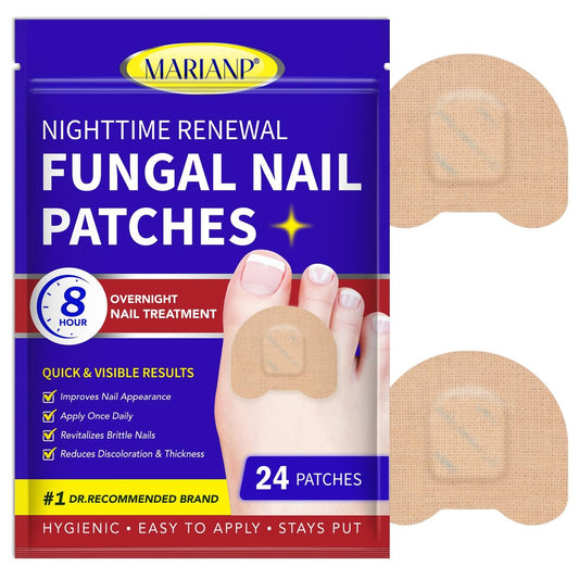 Nagelpilz Behandlung Extra Stark - 24 Stück Nachtpflaster gegen Pilzinfektionen, Über Nacht Fußnagelpflege für beschädigte Nägel
