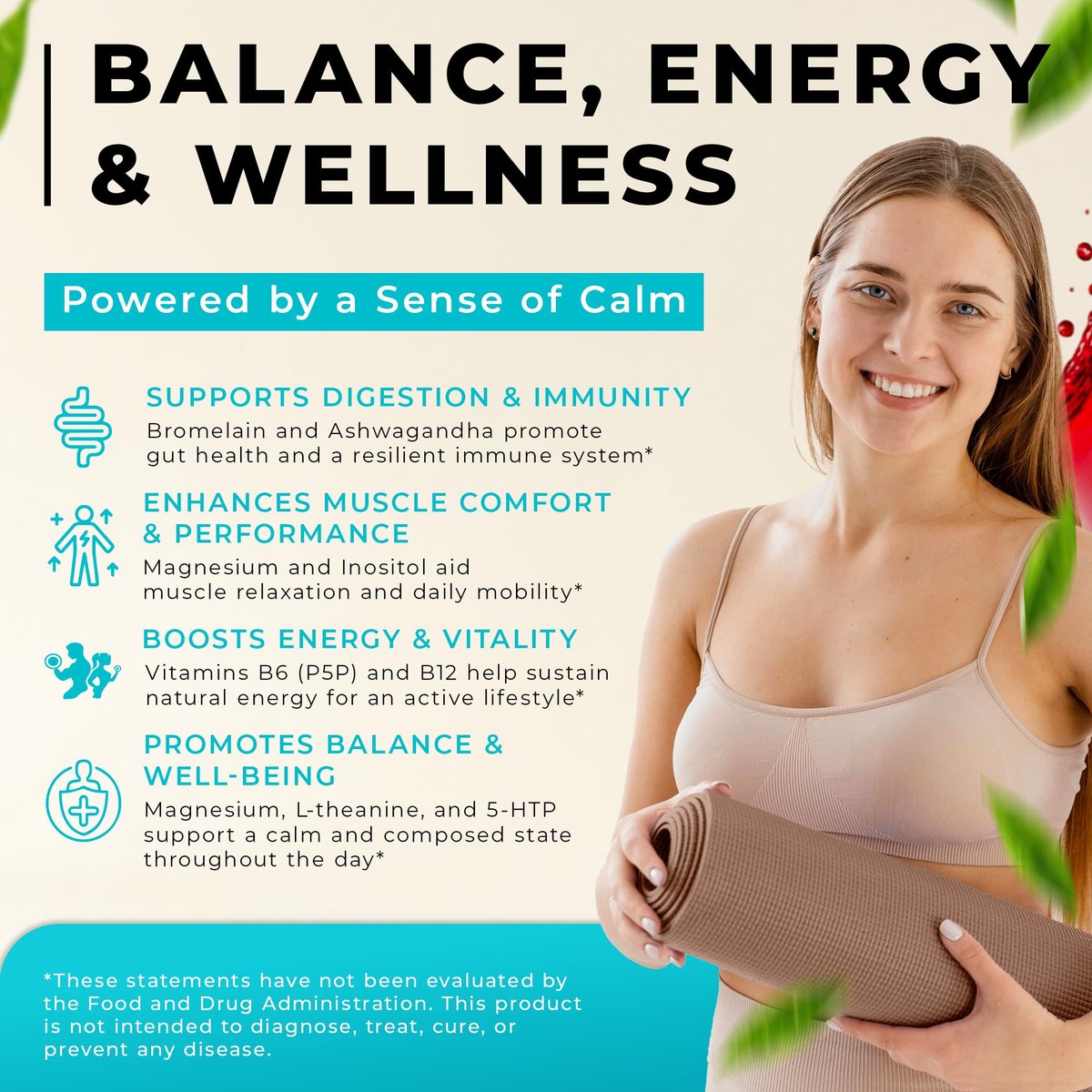 WELVIUM Triple Magnesium Complex Liquid Drops - Magnesium Glycinat mit L-Threonat, Taurat - Ashwagandha, L-Theanin, 5-HTP, Vitamine B6, B12, Bromelain, Inositol für Mineralstoffgleichgewicht