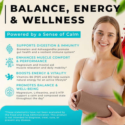 WELVIUM Triple Magnesium Complex Liquid Drops - Magnesium Glycinat mit L-Threonat, Taurat - Ashwagandha, L-Theanin, 5-HTP, Vitamine B6, B12, Bromelain, Inositol für Mineralstoffgleichgewicht