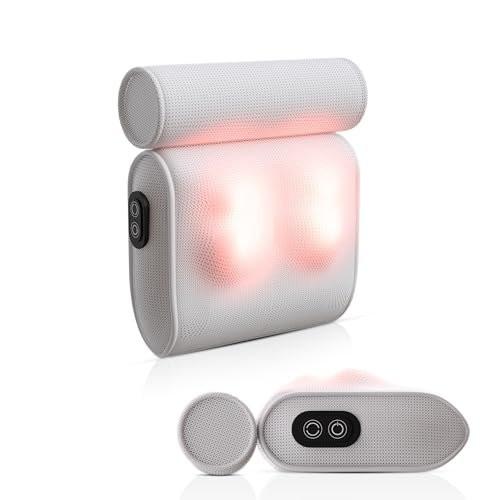 MONET Massage-Kissen für die Badewanne – Shiatsu Nacken- und Rückenmassagegerät mit 2 Geschwindigkeiten – IPX8 wasserdicht, 4 Massageköpfe, USB-C wiederaufladbar – Spa-Geschenk für Frauen – Passend für alle Wannen