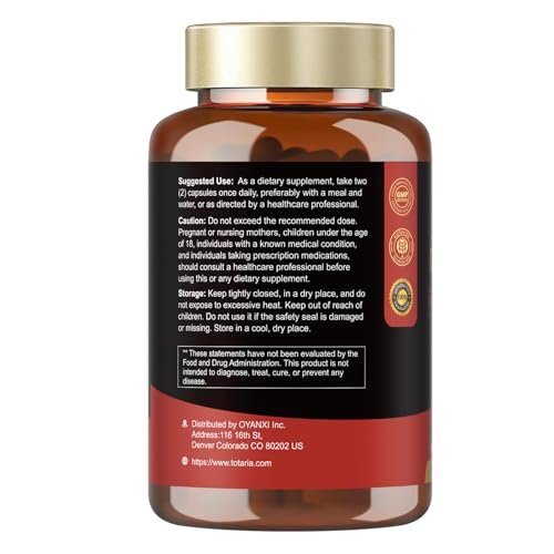 Totaria Roter Reishefe 2.000 mg mit CoQ10 & Citrus Bergamot – Citrinin-freier Extrakt, vegan & nicht-GVO, 120 Kapseln