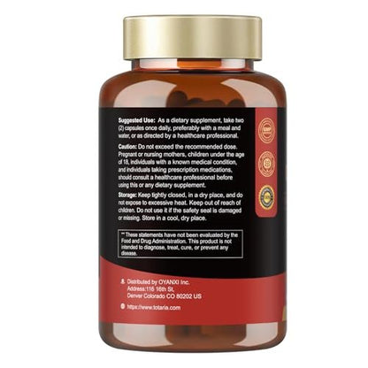 Totaria Roter Reishefe 2.000 mg mit CoQ10 & Citrus Bergamot – Citrinin-freier Extrakt, vegan & nicht-GVO, 120 Kapseln
