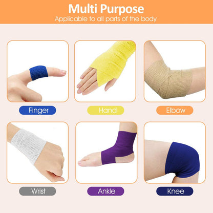 BIRDDIE Selbstklebende Bandagen 1/2/3 Zoll, 9er-Pack bunte Kohäsivbinden für Wunden, Tierverband, Knöchelbandage, Tattoo-Abdeckung, medizinisches Tape, Sporttape