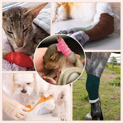 BIRDDIE 1"/2"/3" Selbstklebende Bandagen, 9er-Pack hautfarbene Verbandswickel für Wunden, Tierverband, Knöchelband, Tattoo-Abdeckung, medizinisches Tape, farbiges Sporttape