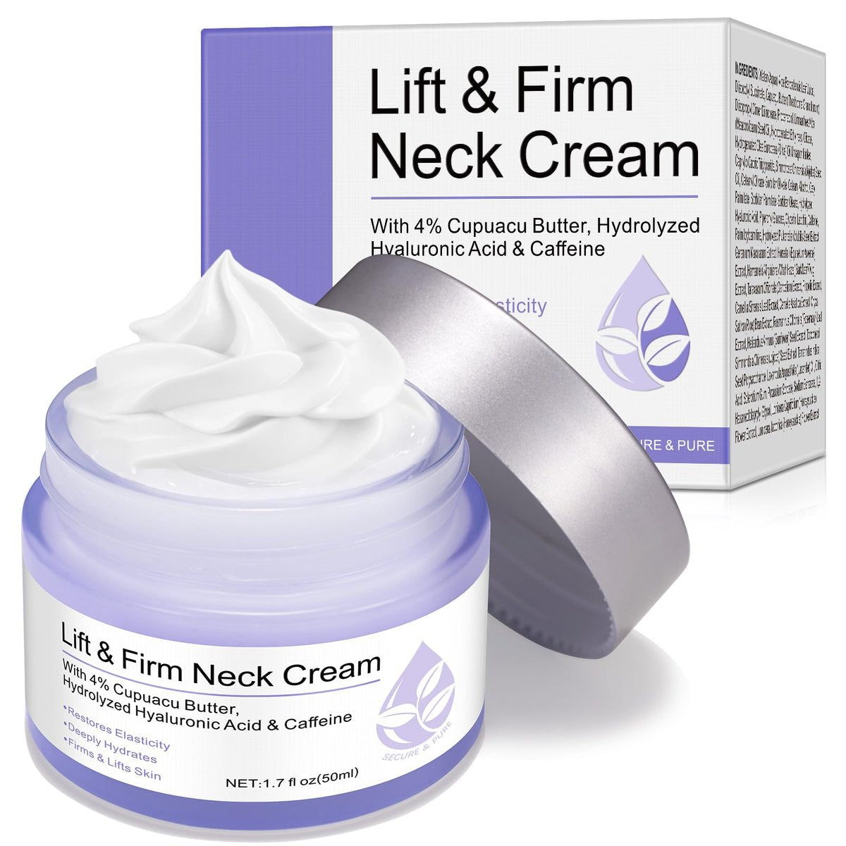 WHLH & WELL-BEING Halscreme zur Straffung und Festigung – Anti-Aging Halscreme gegen Falten und schlaffe Haut – Für Frauen und Männer, 50 ml