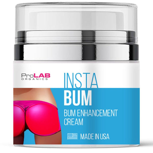 ProLab Organics InstaBum Po-Vergrößerungscreme – Brasilianische Booty-Creme für einen größeren, runderen und strafferen Po mit Voluplus, Maca, Wilde Yamswurzel und Gotu Kola – Hergestellt in den USA