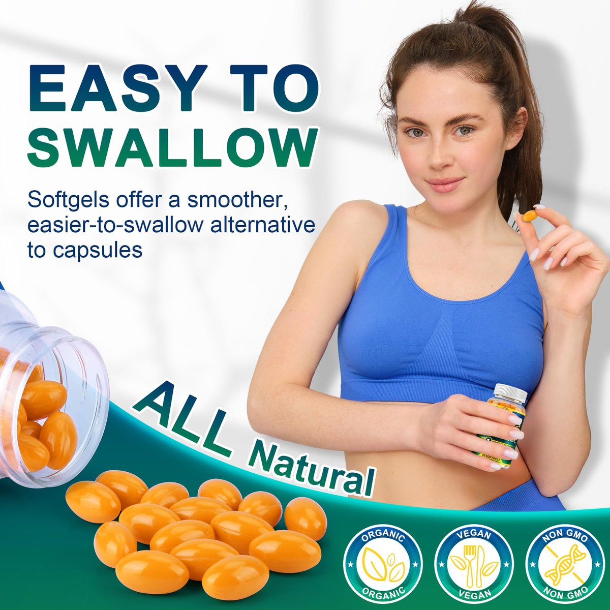 Nature's Live Bio-Organische Sea Moss Softgels mit Schwarzkümmelöl, Ashwagandha, Bladderwrack, Ingwer, Klettenwurzel, Manuka-Honig, Zimt - 90 Softgels