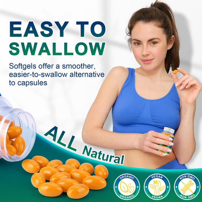 Nature's Live Bio-Organische Sea Moss Softgels mit Schwarzkümmelöl, Ashwagandha, Bladderwrack, Ingwer, Klettenwurzel, Manuka-Honig, Zimt - 90 Softgels