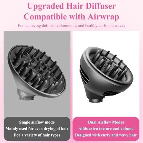 ZEPHBLOW Wave Curl Diffuser für Dyson Airwrap – Dome- und Diffuse-Modus für Locken und Wellen, Haardiffusor-Aufsatz kompatibel mit Airwrap Styler HS01/05/08