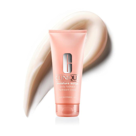 Clinique Moisture Surge Body Hydrator Lotion mit Aloe Bioferment, Hyaluronsäure + Glycerin | Feuchtigkeitsspendend, pflegend + leicht, 200 ml