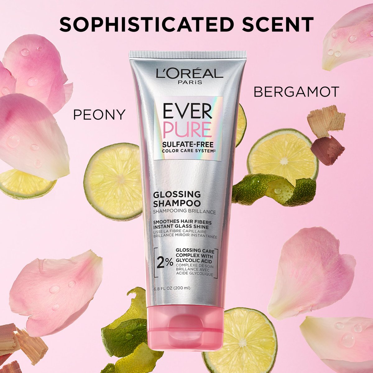 L'Oreal Paris EverPure Glossing Shampoo & Conditioner Set – Sulfatfreies Pflegeset mit Glykolsäure für glänzendes, geschmeidiges Haar