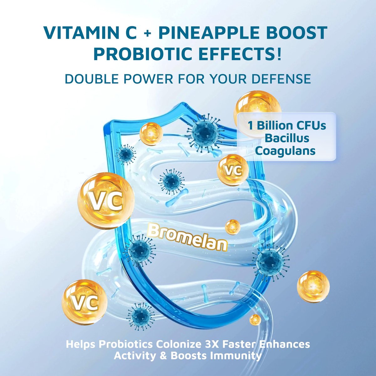 QVQ Bio-Feminin PH Balance Gummis – Präbiotikum für Frauen, Ananas-Geschmack, 60 Stück, Vegan & Glutenfrei