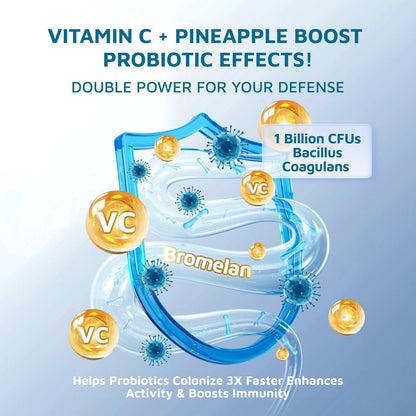QVQ Bio-Feminin PH Balance Gummis – Präbiotikum für Frauen, Ananas-Geschmack, 60 Stück, Vegan & Glutenfrei