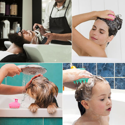 Oligei Kopfhautmassagegerät 3er Pack – Shampoo-Bürste, Haarpeeling für sanfte Exfoliation, weiche Silikonbürste für Haarwachstum und Schuppenentfernung