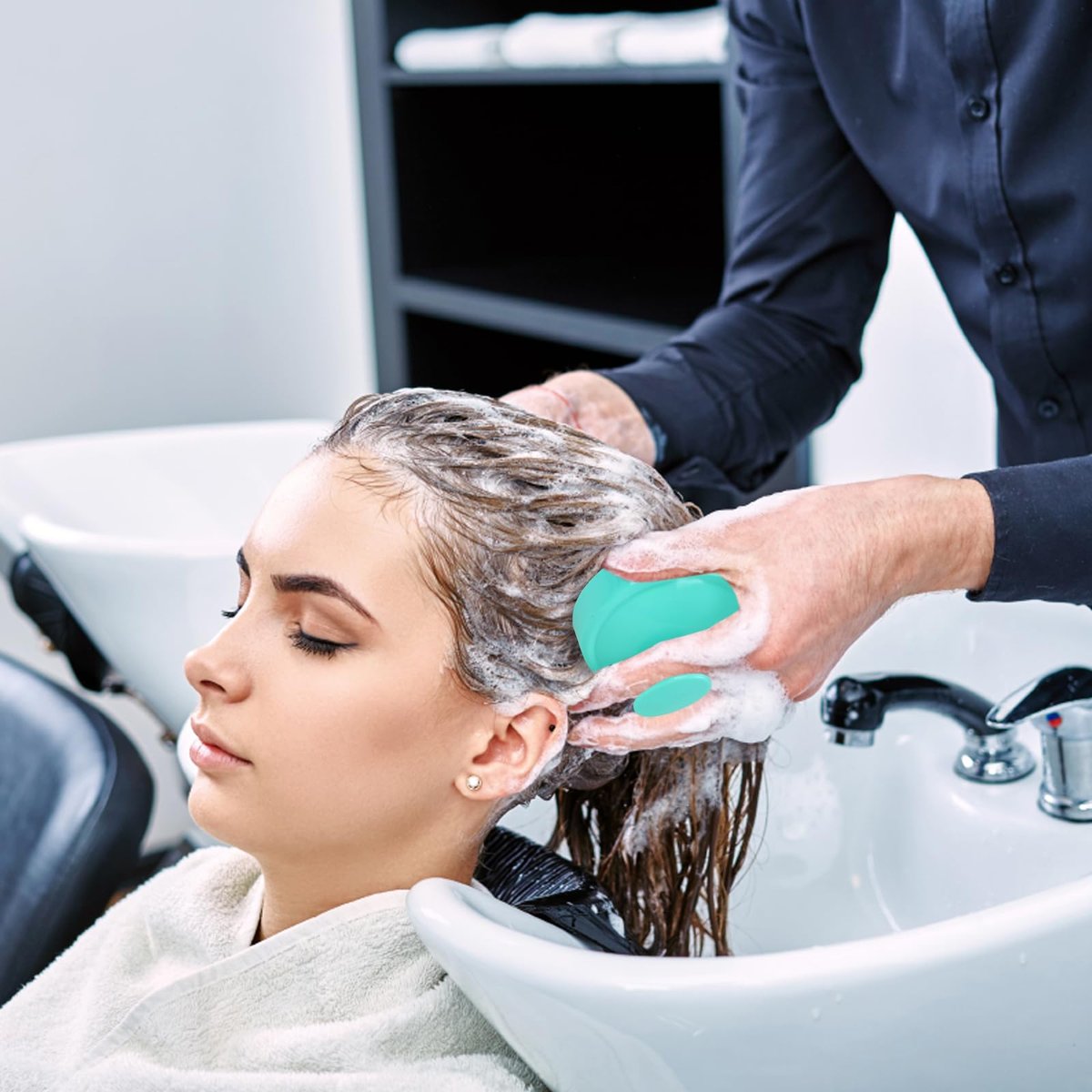 Oligei Kopfhautmassagegerät 3er Pack – Shampoo-Bürste, Haarpeeling für sanfte Exfoliation, weiche Silikonbürste für Haarwachstum und Schuppenentfernung