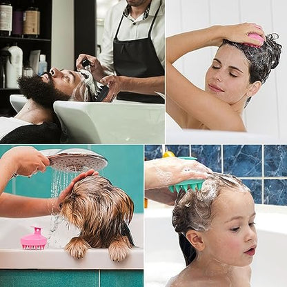 Oligei Kopfhautmassagegerät 3er Pack – Shampoo-Bürste, Haarpeeling für sanfte Exfoliation, weiche Silikonbürste für Haarwachstum und Schuppenentfernung