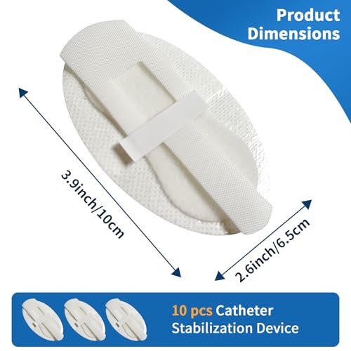 10 Stück Foley-Katheter-Befestigungsvorrichtungen, steril einzeln verpackt, selbsthaftende Katheterzubehör für Einzel-/Doppelschlauchhalter, Katheterhalter