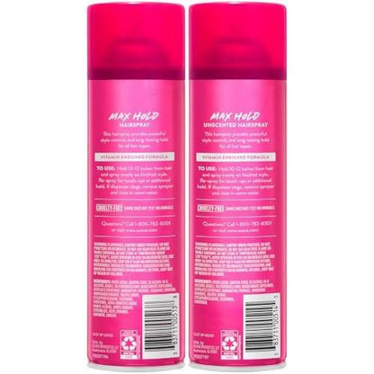 Suave Haarspray Max Hold Sortiment 4er-Pack – Duftend + Ungeduftet, 11 Oz pro Flasche