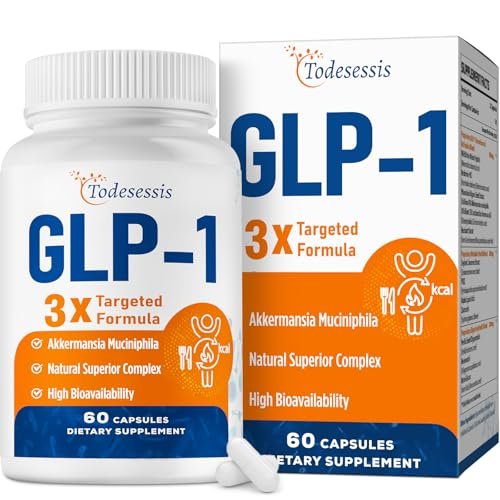 GLP-1 Supplement für Frauen, 3X gezielte Formel, Magenfreundlich, GLP-1 mit Akkermansia Probiotikum, Berberin HCI & Chicorée-Inulin, Natürliches GLP1 für Verdauung & Darmgesundheit - Vegan, 60 Kapseln