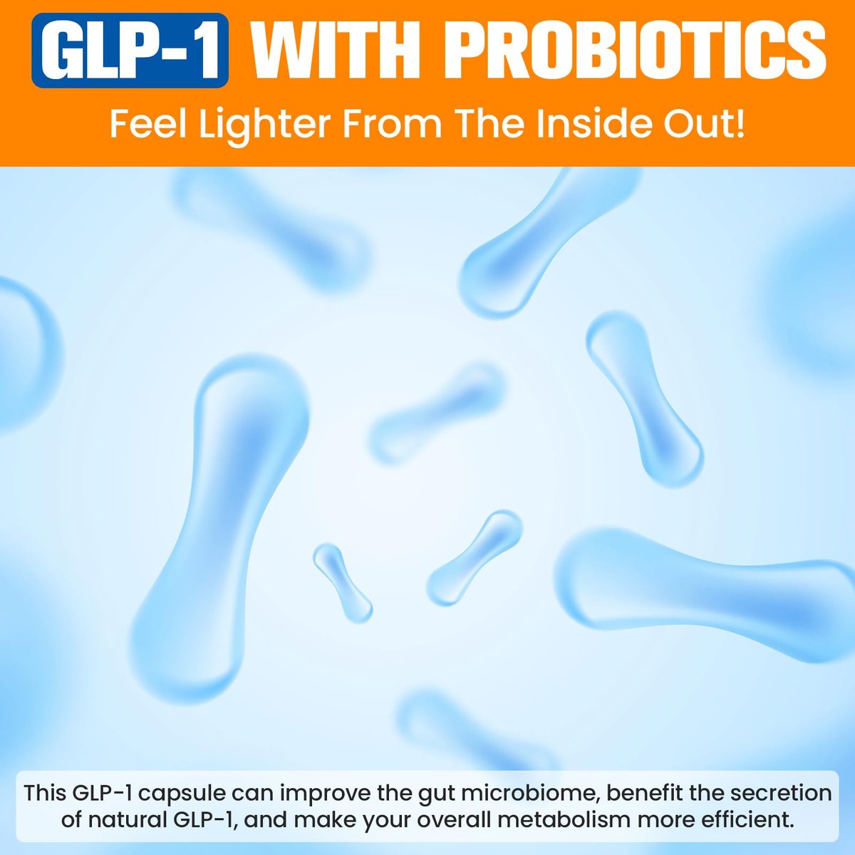 GLP-1 Supplement für Frauen, 3X gezielte Formel, Magenfreundlich, GLP-1 mit Akkermansia Probiotikum, Berberin HCI & Chicorée-Inulin, Natürliches GLP1 für Verdauung & Darmgesundheit - Vegan, 60 Kapseln