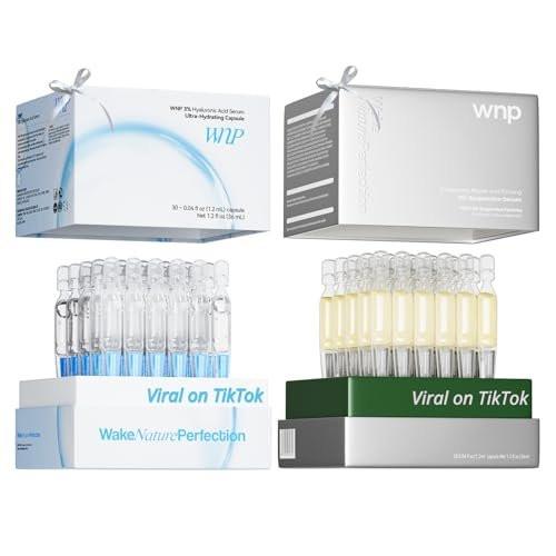 WNP Emergency Repair Serum Set: Ultra 3% Feuchtigkeitsserum mit 4D Hyaluronsäure – Aufpolsterndes Öl-Suspensionsserum für empfindliche Haut – 60 Einzeldosen (72 ml)