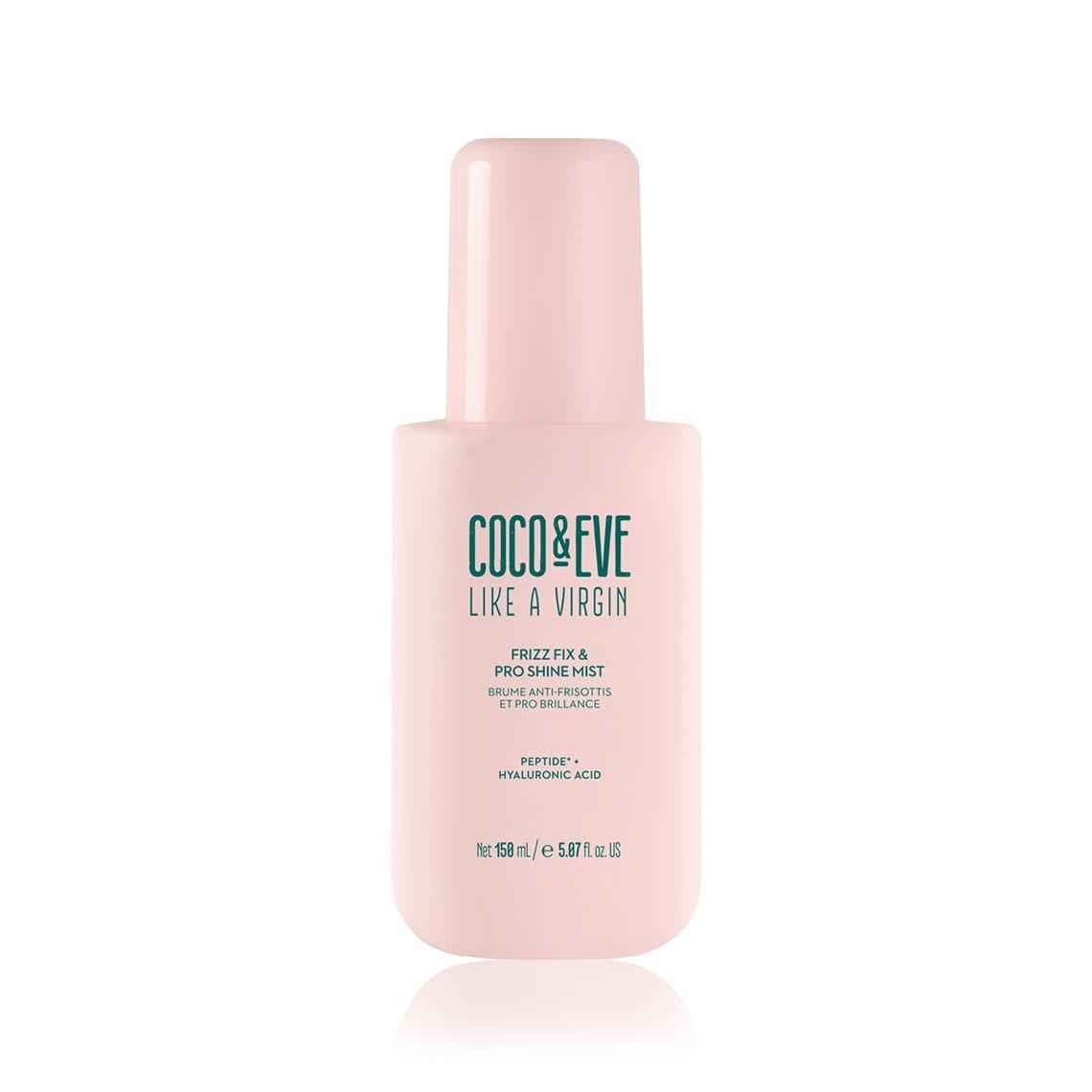 Coco & Eve Like A Virgin Frizz Fix & Pro Shine Mist – 72h Frizz-Kontrolle & sofortiger Glanz | Leichter Hitzeschutz | Feuchtigkeitsspendender Entwirrungsspray für geschädigtes Haar & alle Haartypen (150 ml)