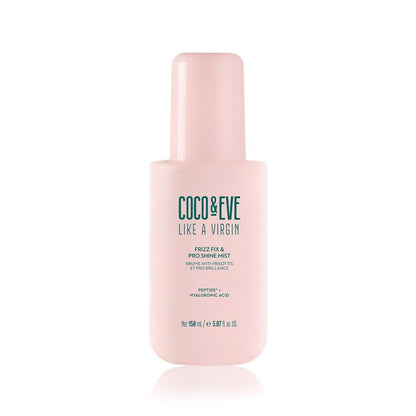 Coco & Eve Like A Virgin Frizz Fix & Pro Shine Mist – 72h Frizz-Kontrolle & sofortiger Glanz | Leichter Hitzeschutz | Feuchtigkeitsspendender Entwirrungsspray für geschädigtes Haar & alle Haartypen (150 ml)