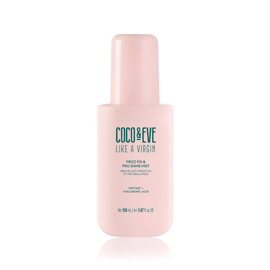 Coco & Eve Like A Virgin Frizz Fix & Pro Shine Mist – 72h Frizz-Kontrolle & sofortiger Glanz | Leichter Hitzeschutz | Feuchtigkeitsspendender Entwirrungsspray für geschädigtes Haar & alle Haartypen (150 ml)