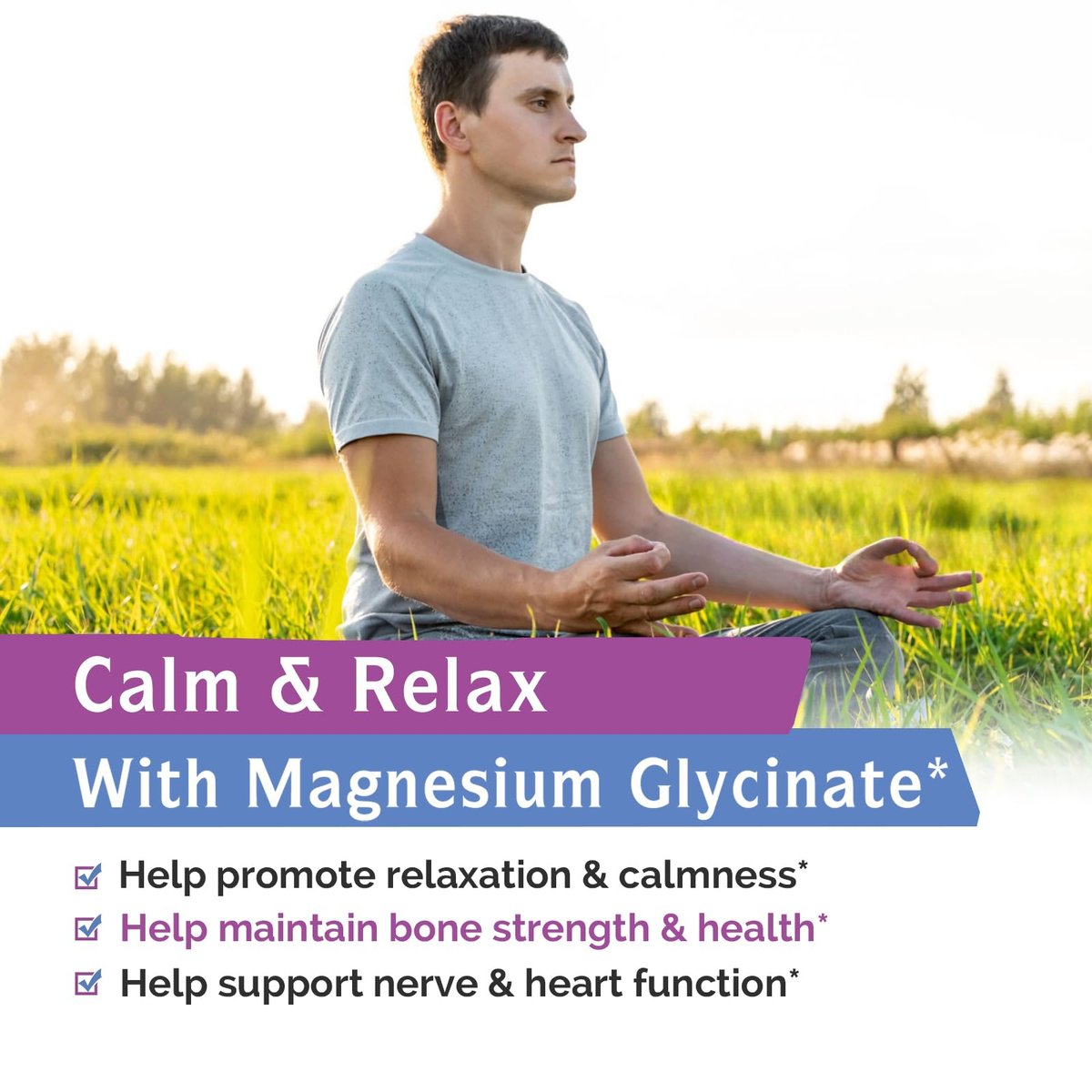 Innate Vitality Magnesium Glycinat 400mg – Hochdosiert, nicht gepuffert, für Schlaf, Entspannung, Herz- und Knochengesundheit – 240 vegane Kapseln für Männer und Frauen