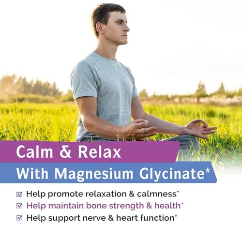 Innate Vitality Magnesium Glycinat 400mg – Hochdosiert, nicht gepuffert, für Schlaf, Entspannung, Herz- und Knochengesundheit – 240 vegane Kapseln für Männer und Frauen