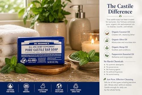 Dr. Bronner's reine Pfefferminz-Kastilienseife, 5 Unzen (6er-Pack)