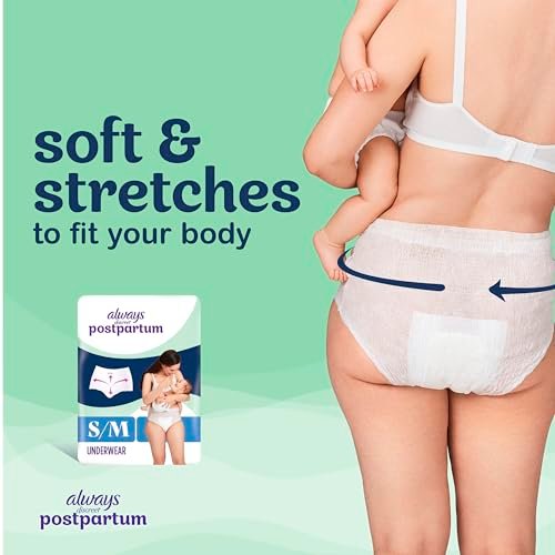 Always Discreet Postpartum Höschenwindeln für Damen, Maximale Saugfähigkeit, Größe XL/XXL, Bis zu 100% auslaufsicherer Blasenschutz, 14 Stück