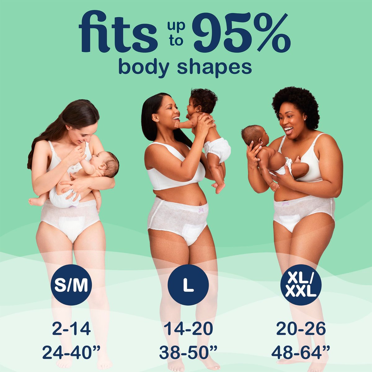 Always Discreet Postpartum Höschenwindeln für Damen, Maximale Saugfähigkeit, Größe XL/XXL, Bis zu 100% auslaufsicherer Blasenschutz, 14 Stück