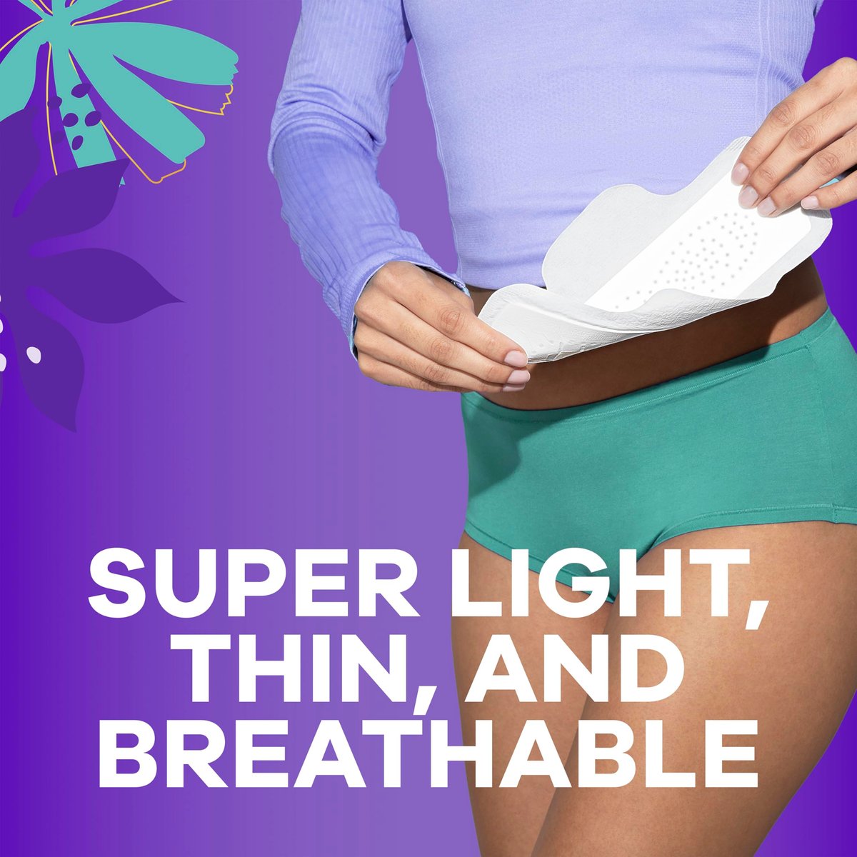 Always Radiant Teen mit FlexFoam-Pads, Größe 4, Über-Nacht-Saugfähigkeit, mit Flügeln, unparfümiert, bis zu Null Auslaufen, Null-Gefühl-Schutz, 18 Stück
