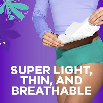 Always Radiant Teen mit FlexFoam-Pads, Größe 4, Über-Nacht-Saugfähigkeit, mit Flügeln, unparfümiert, bis zu Null Auslaufen, Null-Gefühl-Schutz, 18 Stück