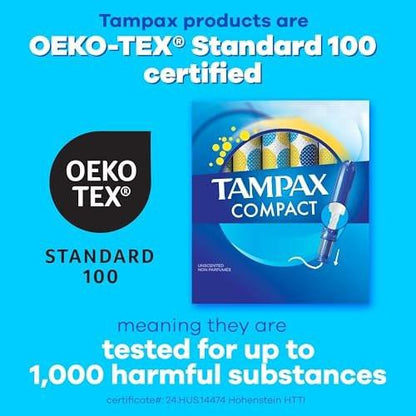 Tampax Compact Pearl Tampons Multipack – Regulär/Super/Super Plus mit ausziehbarem Applikator, 30 Stück