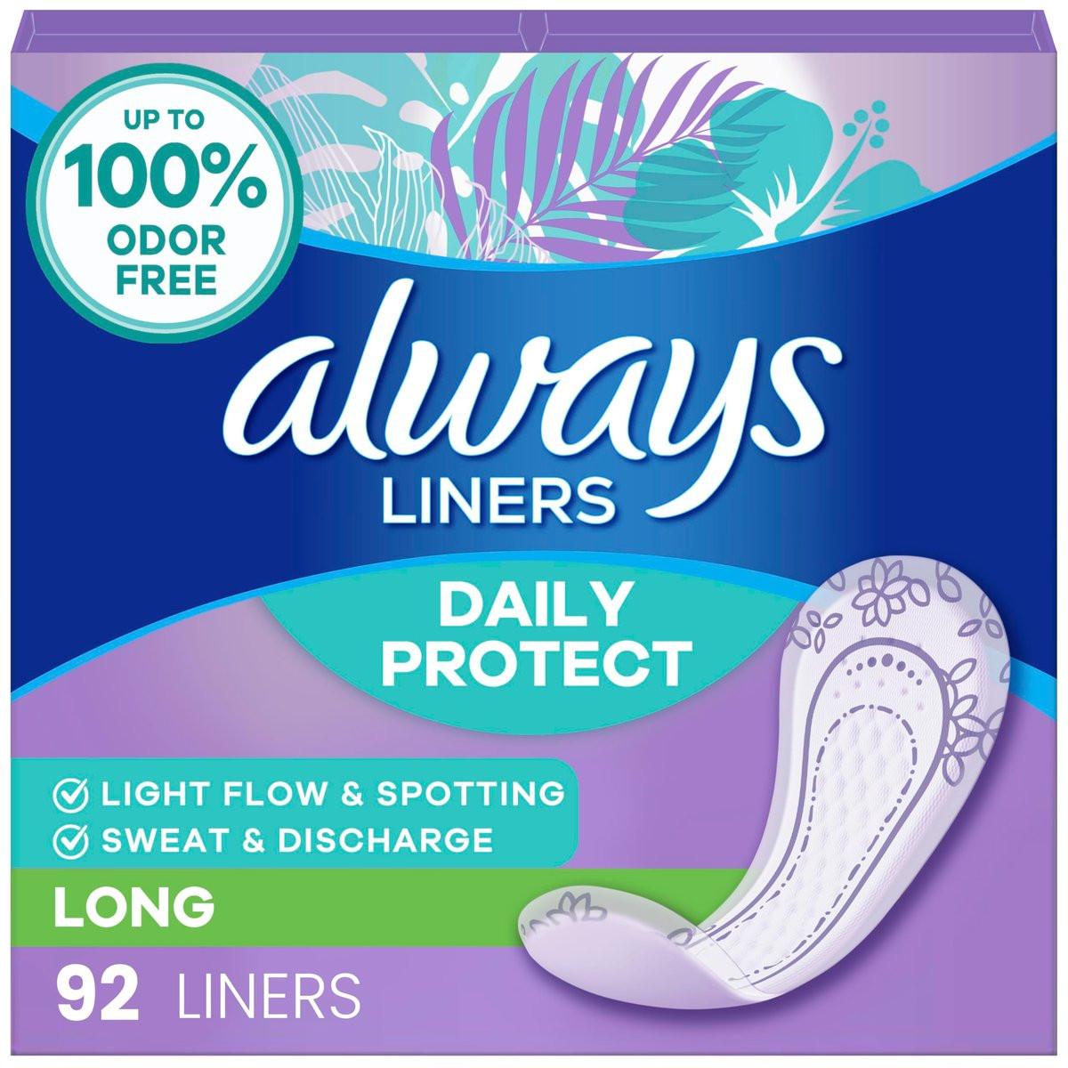 Always Damen Slipeinlagen Daily Protect, lange Länge, 92 Stück