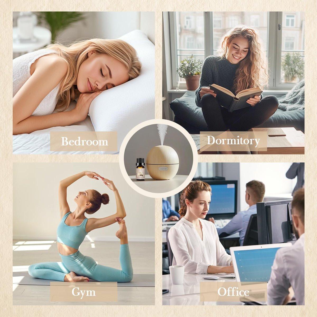 Auelife Hotel Collection Diffuser Öl Set – 6x10ml Luxuriöse Hotelduft Essentielle Öle für Diffuser – Duftöl Sortiment – Ideal für Zuhause, Spa, DIY Kerzenherstellung Geschenk