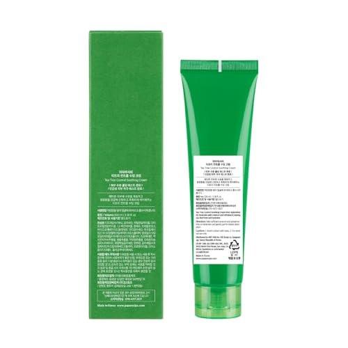 Papa Recipe Tea Tree Control Soothing Cream – Beruhigende & feuchtigkeitsspendende Gesichtscreme für trockene Haut, ölige Haut und zu Akne neigende Haut, 100 ml