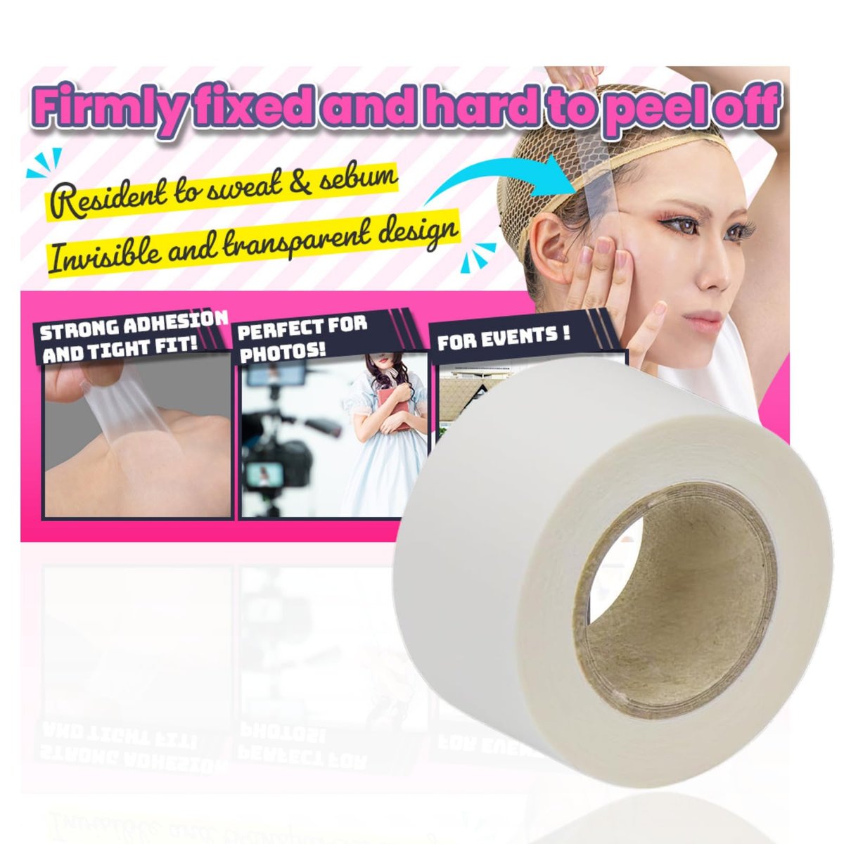 VECTill Cosplay Face Lift Tape – Medizinisches Gesichts-Lifting-Band, unsichtbar, 1 Packung