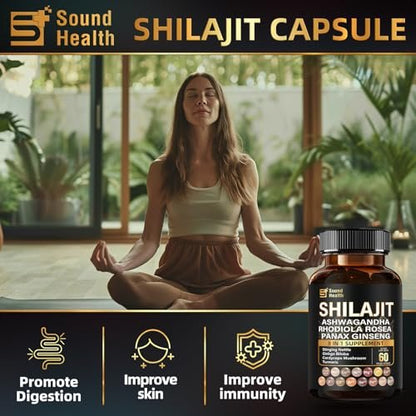Irish Sea Moss & Shilajit Bundle – Natürliche Energie, Schlafunterstützung & Haarwachstum mit Schwarzkümmelöl, Ashwagandha, Ingwer, Rhodiola Rosea, Vitamin C & D für Männer und Frauen – All-in-1 Nahrungsergänzungsmittel