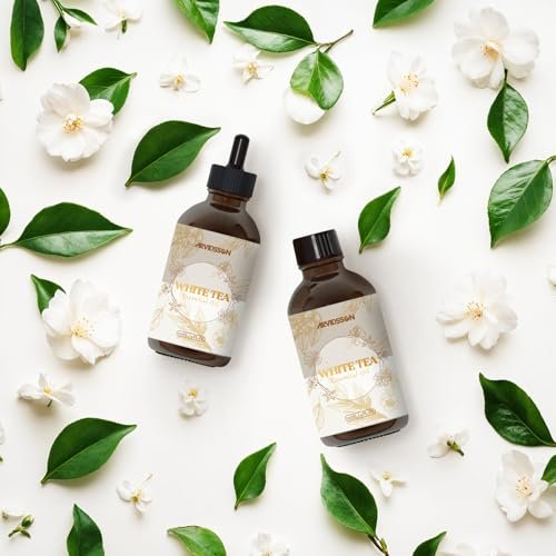 Weißer Tee Ätherisches Öl 4 Fl Oz (120ml) - Reines und natürliches Duftöl, Weißer Tee Öl für Diffusoren, Kerzenherstellung, Raumspray-Diffusoröl für Zuhause, Aromatherapie-Duftöl Geschenk für Frauen