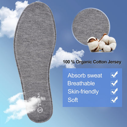 2 Paar Memory Foam Einlegesohlen für Herren – Komfortable, stoßdämpfende Ersatzsohlen für Arbeitsstiefel, Laufschuhe – Fußschmerzlinderung – Atmungsaktive Innensohlen – EU 47/US 14