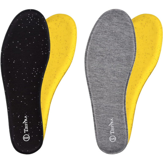 2 Paar Memory Foam Einlegesohlen für Herren – Komfortable, stoßdämpfende Ersatzsohlen für Arbeitsstiefel, Laufschuhe – Fußschmerzlinderung – Atmungsaktive Innensohlen – EU 47/US 14