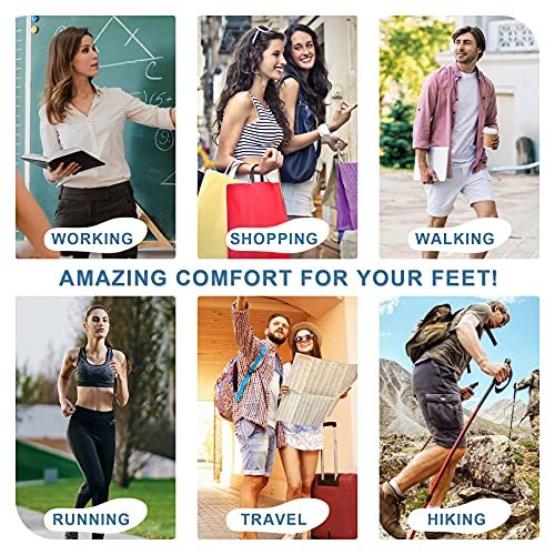 2 Paar Memory Foam Einlegesohlen für Herren – Komfortable, stoßdämpfende Ersatzsohlen für Arbeitsstiefel, Laufschuhe – Fußschmerzlinderung – Atmungsaktive Innensohlen – EU 47/US 14